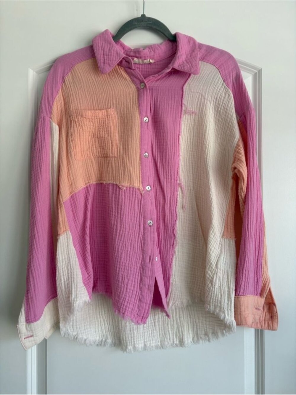 New In Pink Lightweight Button-Up Shirt